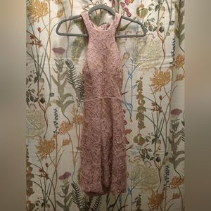 Blush pink mini dress